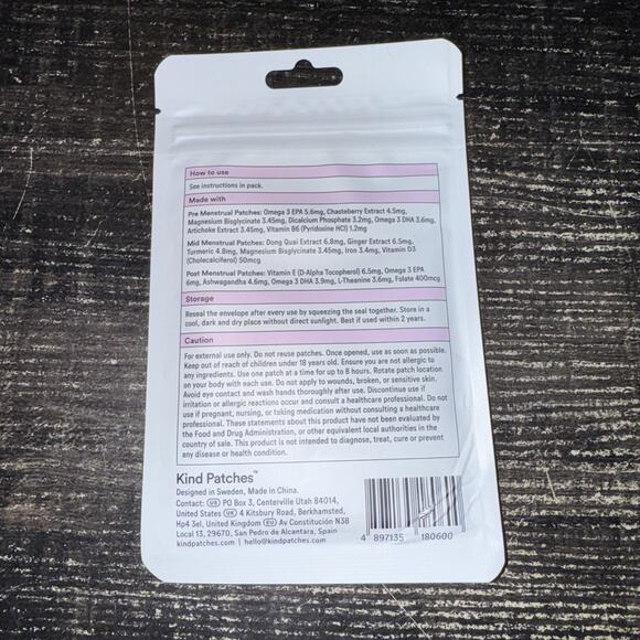 1 Pack Of 30 Kind Patches Her Cycle Menstrual Cycle Relief PMS Comfort Vegan - Picture 2 of 2